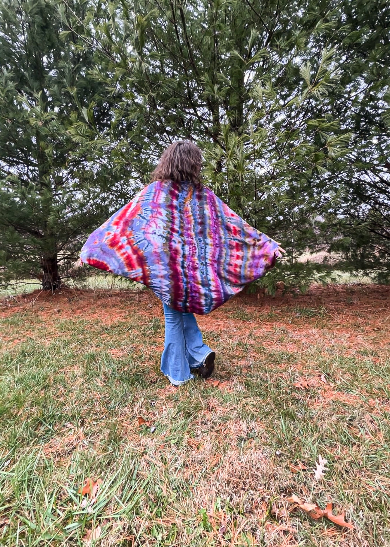 Free Size Tie Dye Cocoon Duster