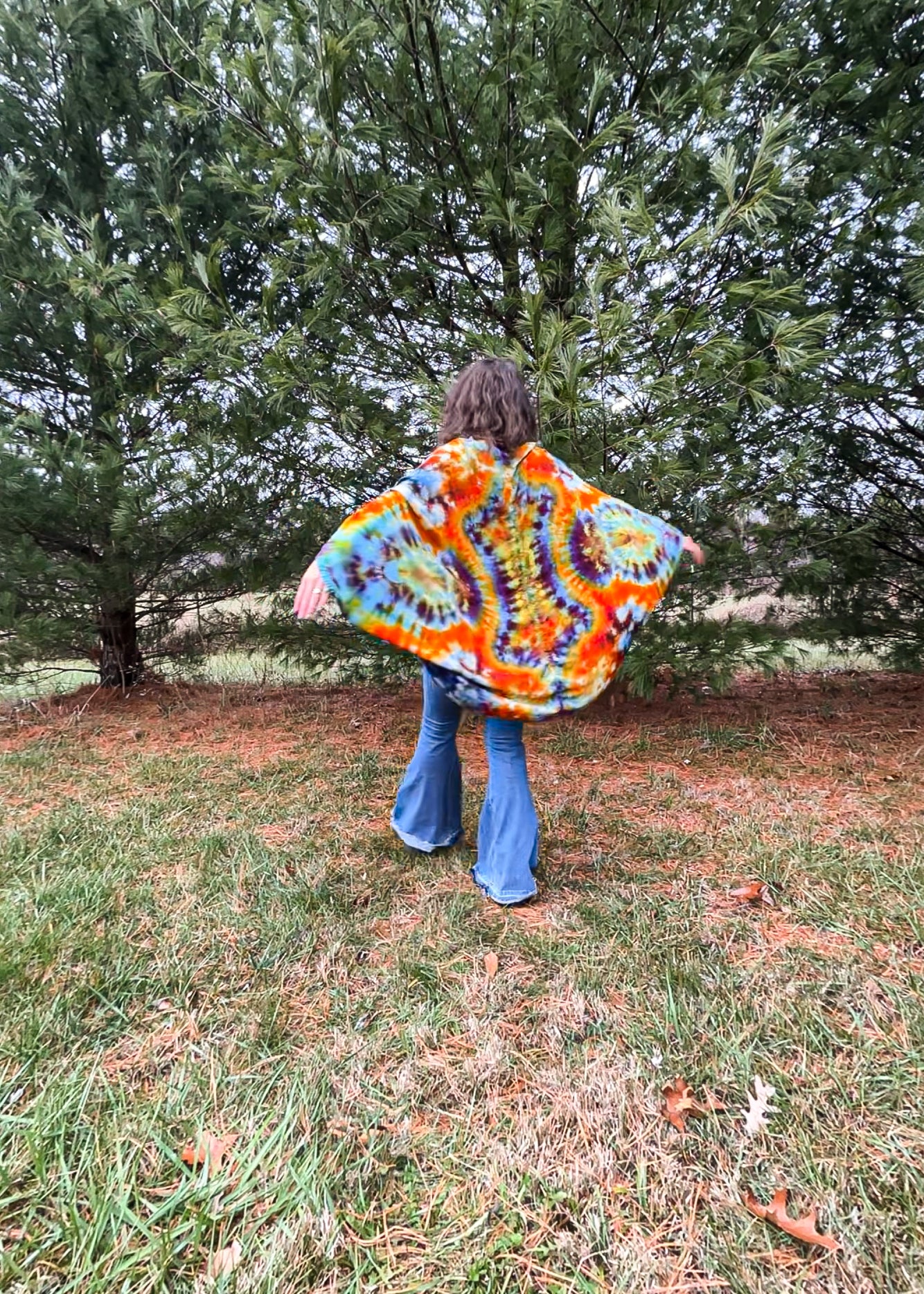 Free Size Tie Dye Cocoon Duster