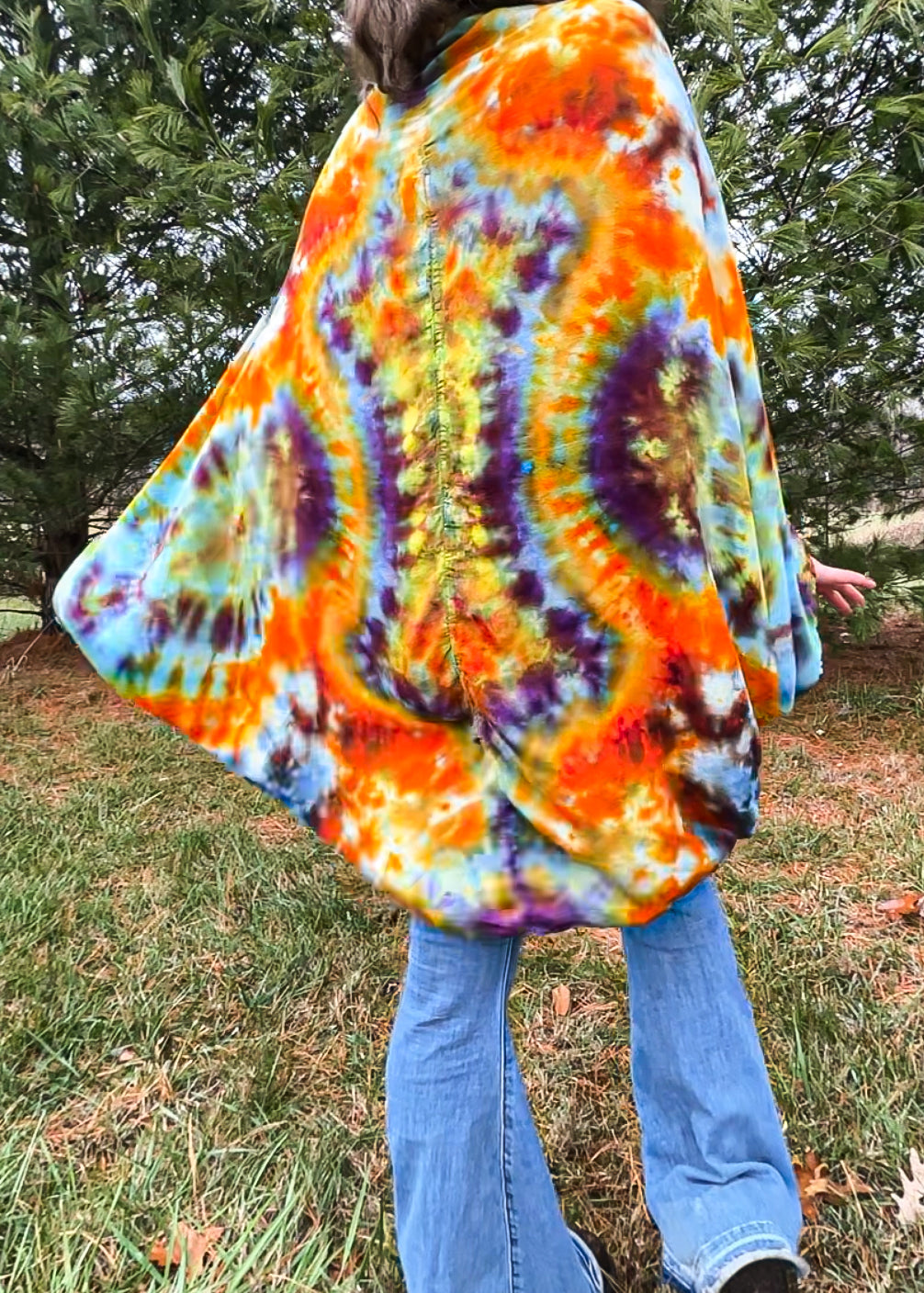 Free Size Tie Dye Cocoon Duster