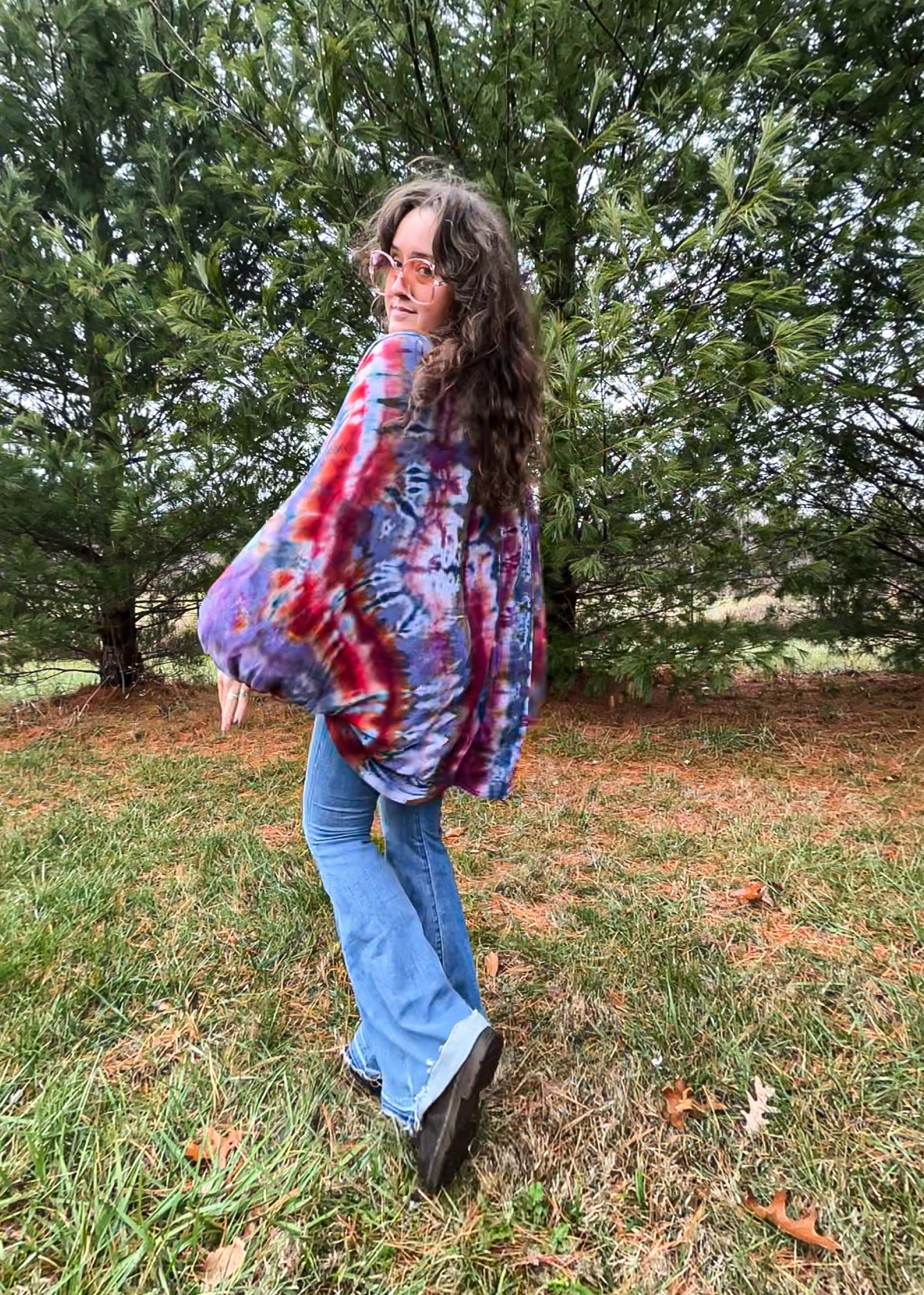 Free Size Tie Dye Cocoon Duster