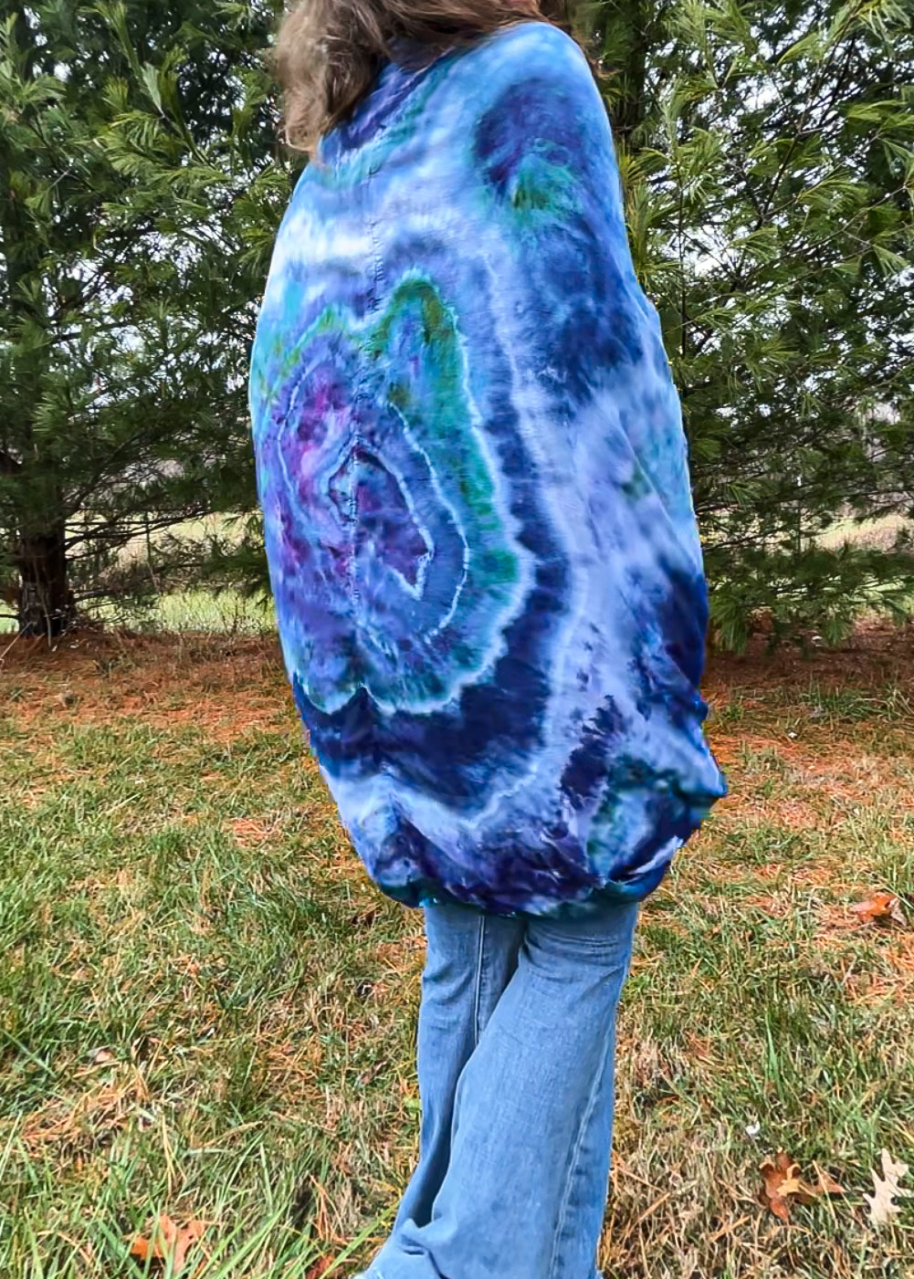 Free Size Tie Dye Cocoon Duster