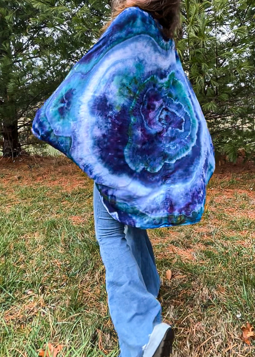 Free Size Tie Dye Cocoon Duster