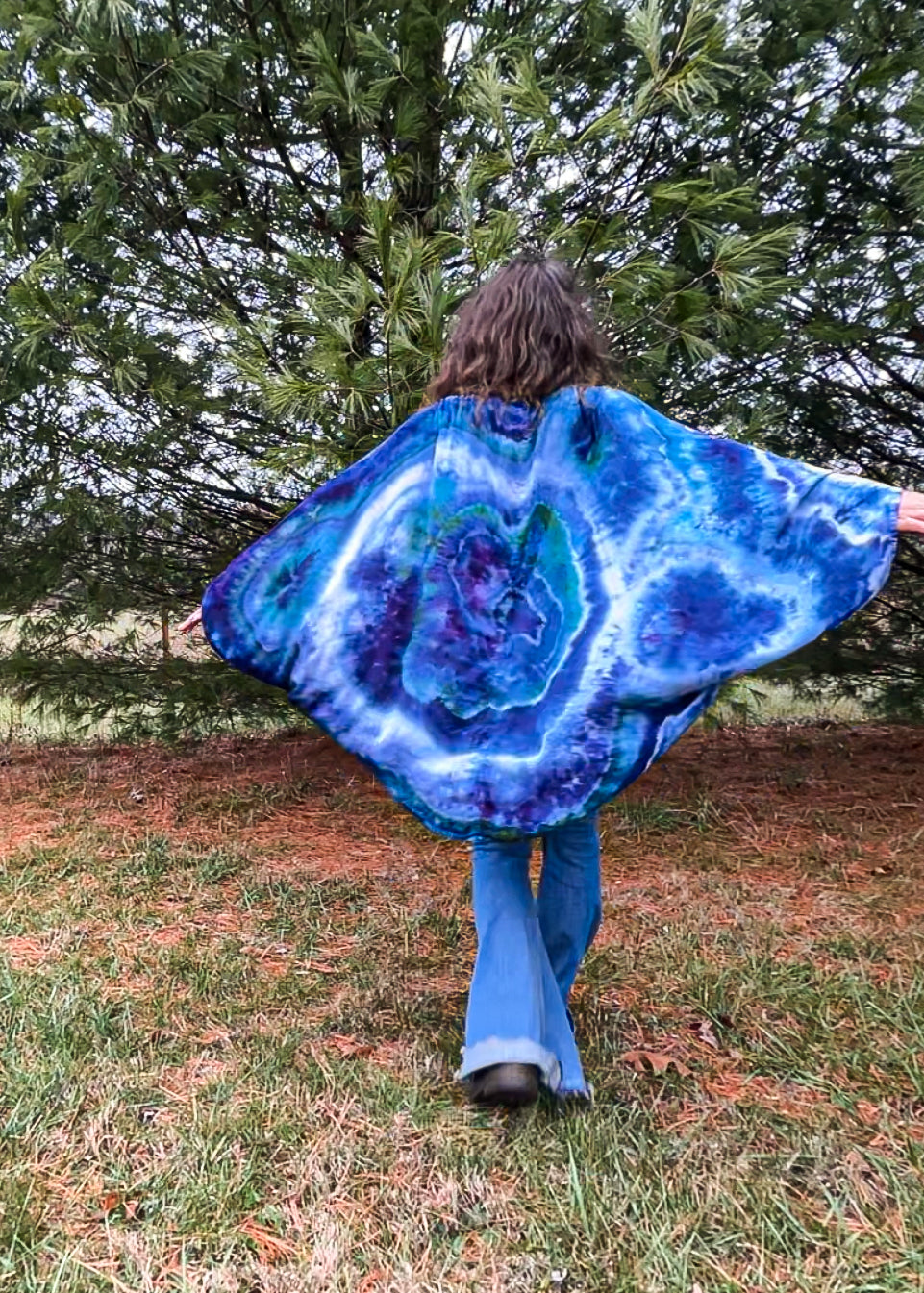 Free Size Tie Dye Cocoon Duster