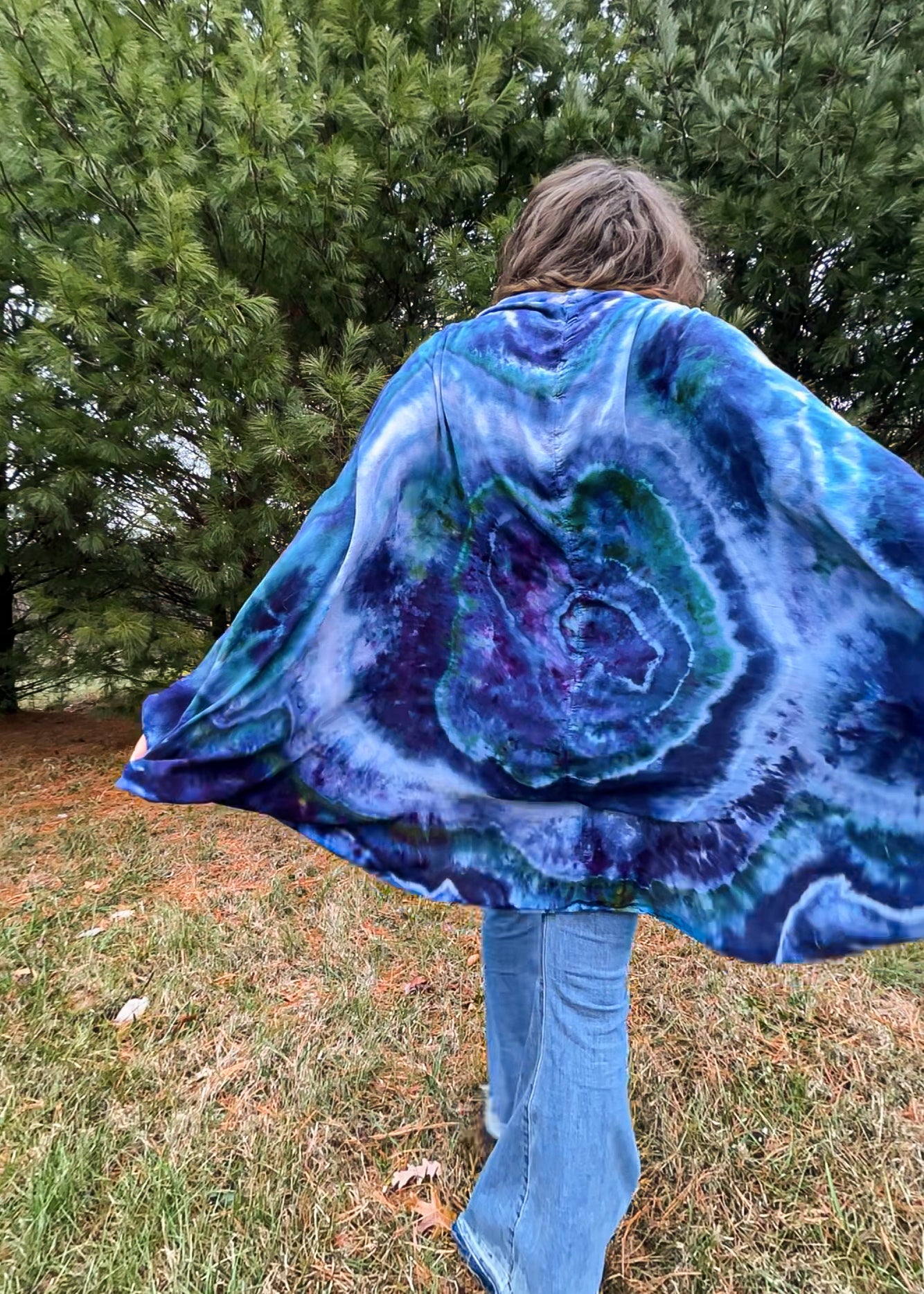 Free Size Tie Dye Cocoon Duster