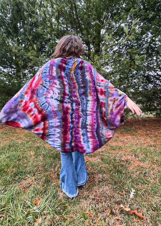 Free Size Tie Dye Cocoon Duster