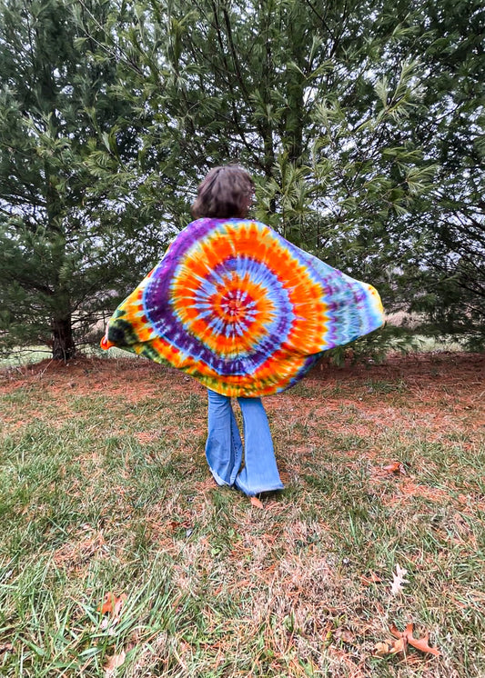 Free Size Tie Dye Cocoon Duster