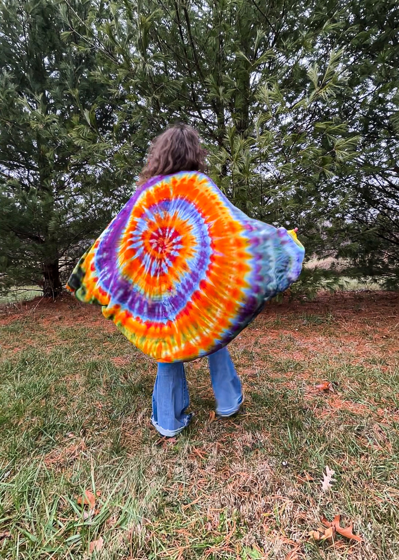 Free Size Tie Dye Cocoon Duster