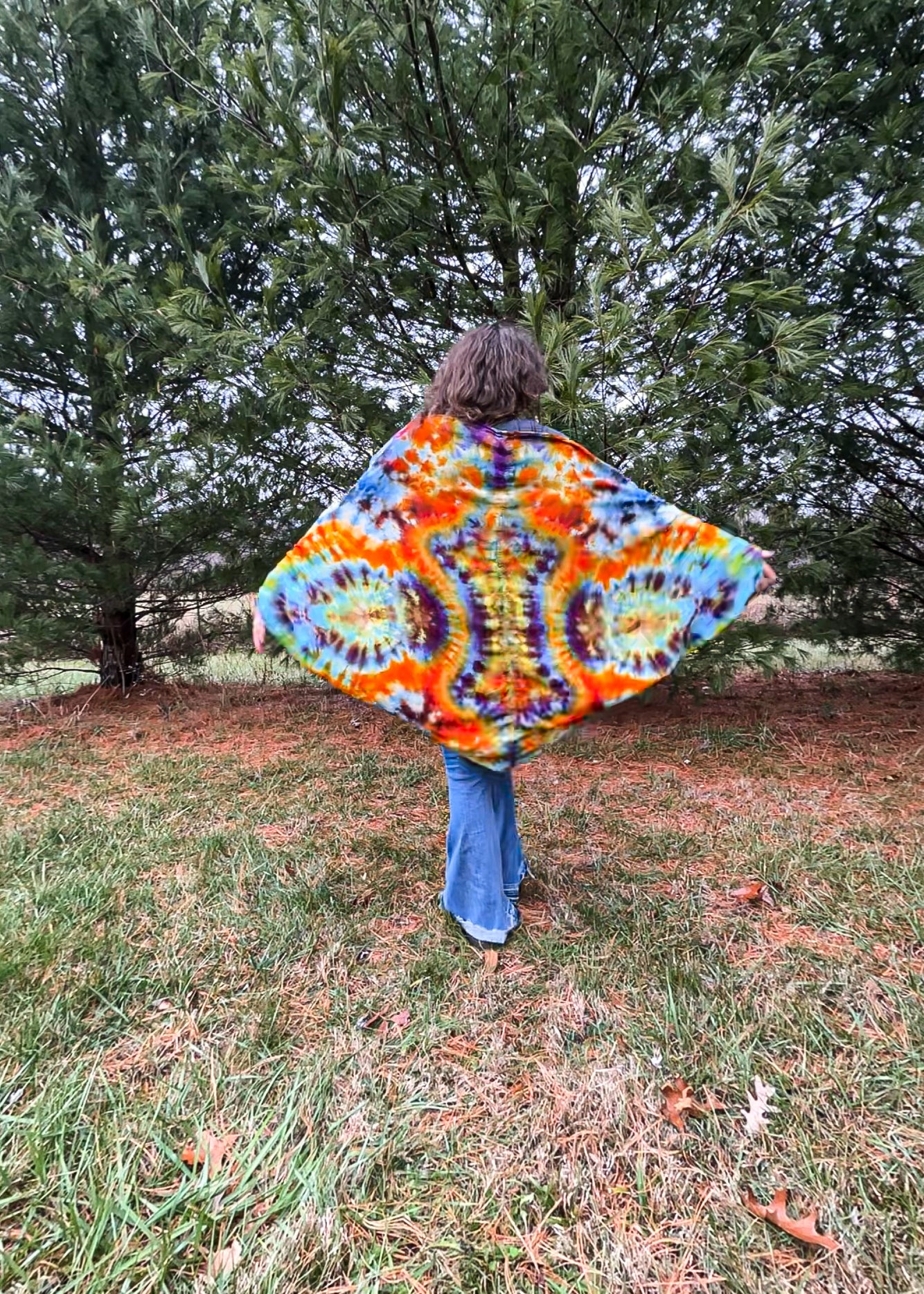 Free Size Tie Dye Cocoon Duster