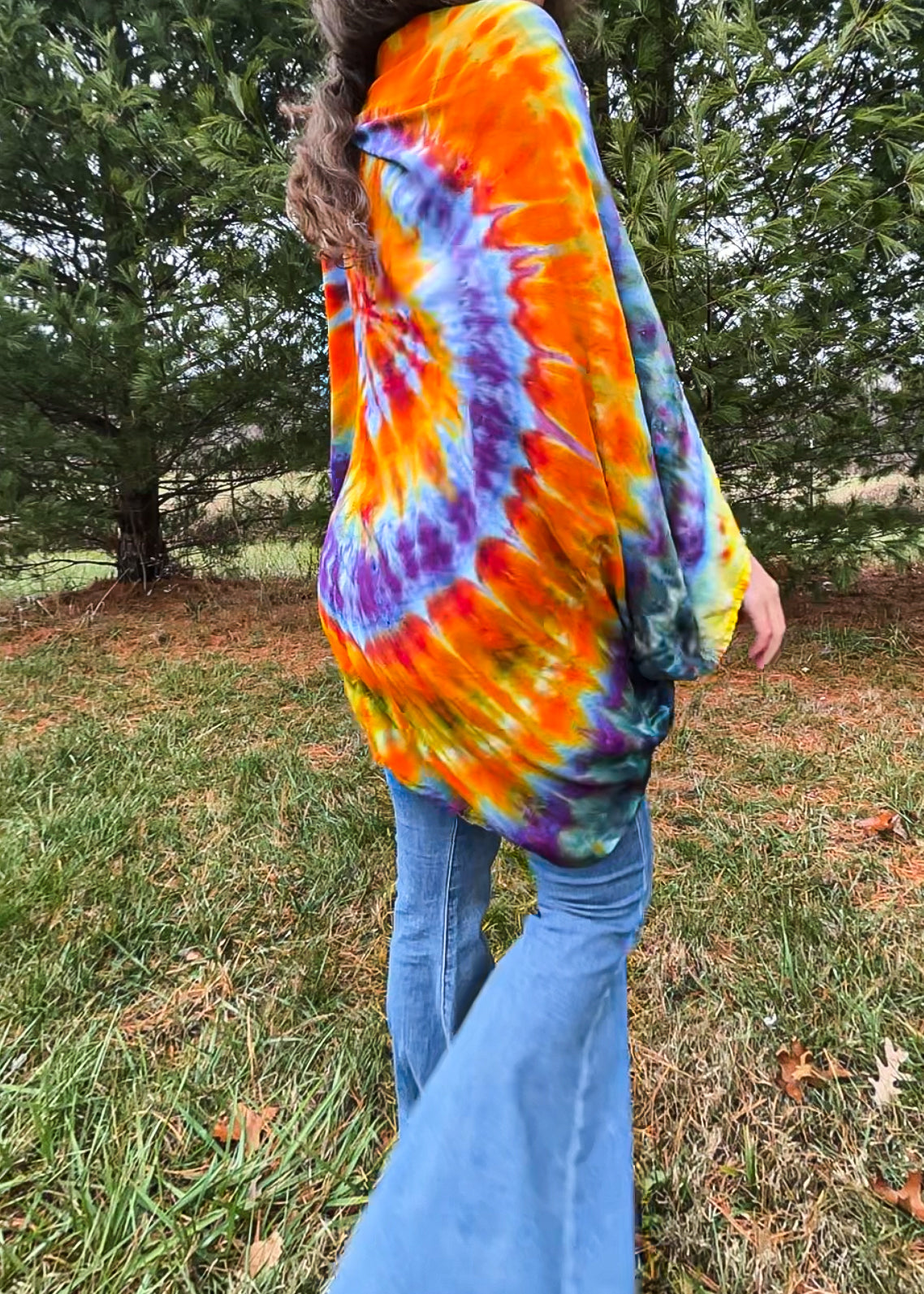 Free Size Tie Dye Cocoon Duster