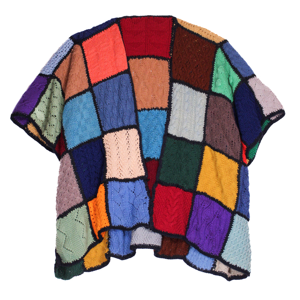 Coat of Many Colors Upcycled Granny Sweater